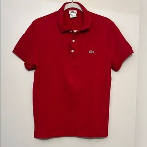 Lacoste Red Polo Shirt Classic Cotton Piqué